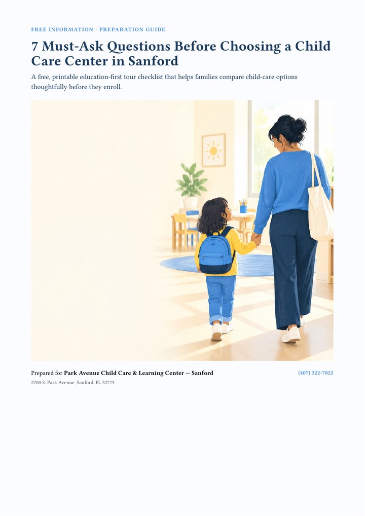 7 Must-Ask Questions Before Choosing a Child Care Center in Sanford cover preview