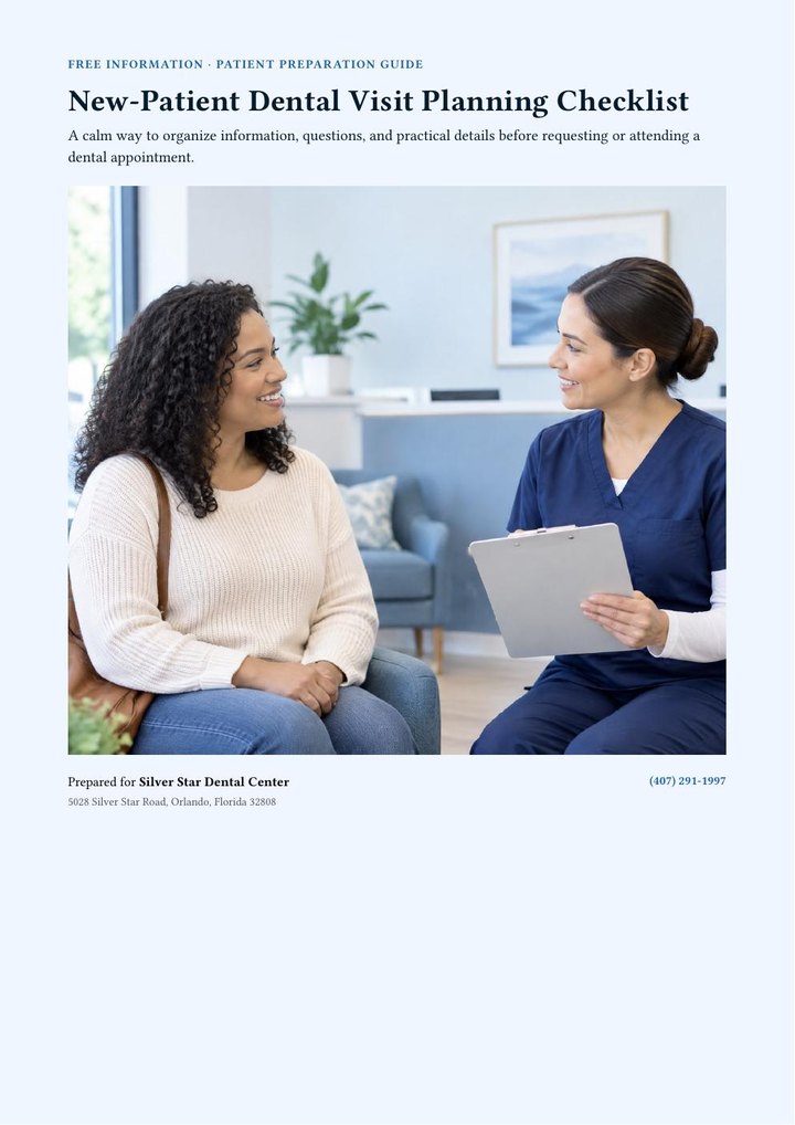 New-Patient Dental Visit Planning Checklist cover preview