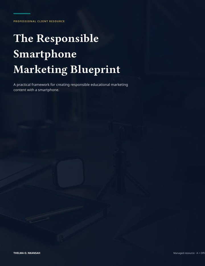 Responsible Smartphone Marketing Blueprint cover preview